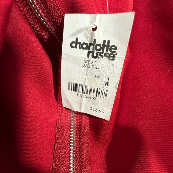 Charlotte Russe Womens Juniors‎ Red Strappy Halter Crop Top - Picture 9 of 9